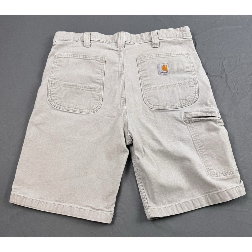 Carhartt Shorts Relaxed Fit Mens size 34 Work Tan/Beige Utility Ourdoor - Picture 9 of 10